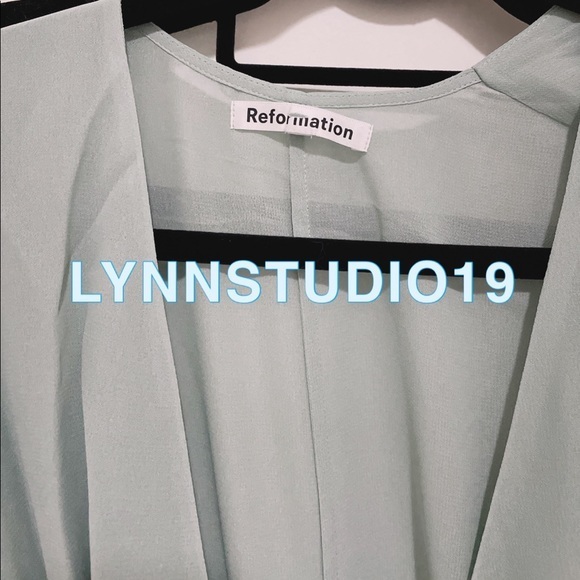 Reformation Winslow Dress Celadon - Picture 5 of 7